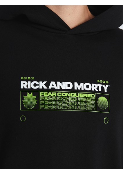 Yeni Sezon Uzun Kollu Rick And Morty Baskılı Erkek Kalın Hoodie fırsatları