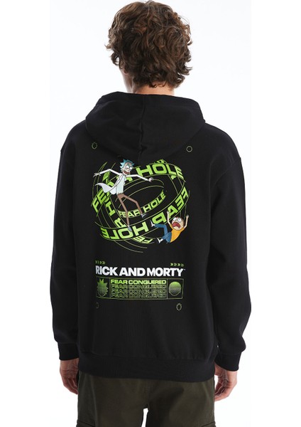 Yeni Sezon Uzun Kollu Rick And Morty Baskılı Erkek Kalın Hoodie indirimleri