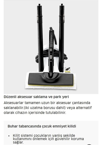 Kärcher Sc 2 Deluxe Home Kit,fayans, Cam ve Sert Zeminler Için Hızlı Isınan, Güçlü Buharlı Temizleyici – Doğal, Ekonomik ve Etkili Hijyen fiyatları