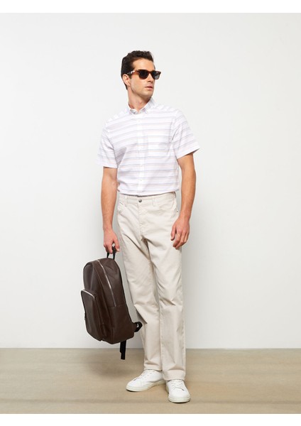 Yeni Sezon Standart Kalıp Armürlü Erkek Pantolon