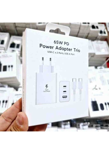 3ü1 Arada 2× Usb-C ve Usb-A Şarj Aleti