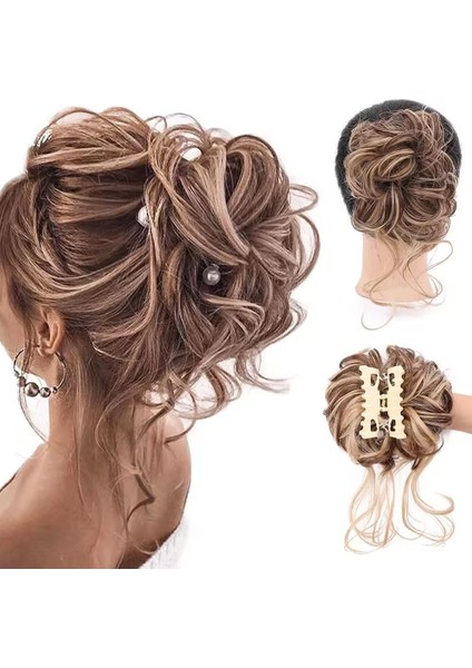 Tokalı Kuyruklu Dağınık Topuz / Balköpüğü Kahverengi Röfleli