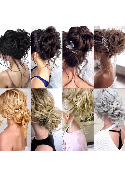 Tokalı Kuyruklu Dağınık Topuz / Balköpüğü Kahverengi Röfleli fiyatları