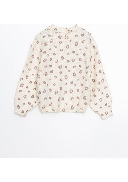 Yeni Sezon Bisiklet Yaka Desenli Triko Kız Çocuk Kazak modelleri