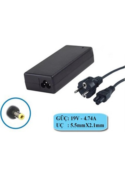 CLA-445 90W 19V 4.74A 5.5-2.1 Notebook Adaptörü