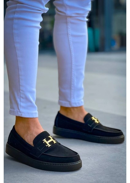 Bosel KB-027 Kuback Bağcıksız Kömür Süet H Günlük Erkek Ayakkabı