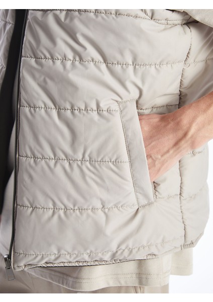 Yeni Sezon Standart Kalıp Dik Yaka Erkek Şişme Yelek fırsatları