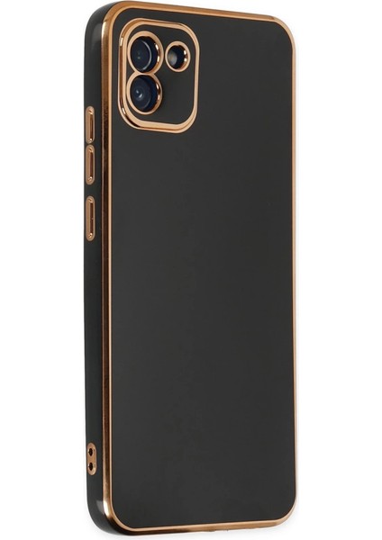 Samsung Galaxy A03 Kılıf Volet Silikon - Siyah