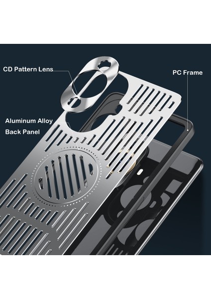 Huawei Nova 11 Pro Kılıfı, Manyetik Metal Isı Dağıtıcı Koruyucu Kılıf-Siyah (Yurt Dışından) fiyatları