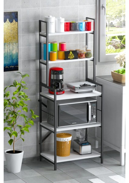 Mutfak Standı Kahve Köşesi Fırın Dolabı 5 Raflı Mutfak Rafı Mutfak Bangosu fiyatları