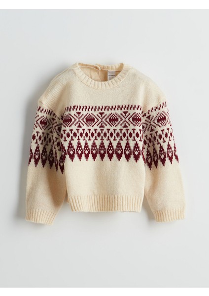 Yeni Sezon Bisiklet Yaka Kız Çocuk Triko Kazak