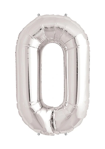 Ieg® 0 Rakam Folyo Balon Gümüş 40 Inç (4887)