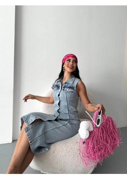 Lvsqvr Sıfır Kol Kar Yıkama Tunik Ceket Mavi D2520 (Beden: 38) fiyatları