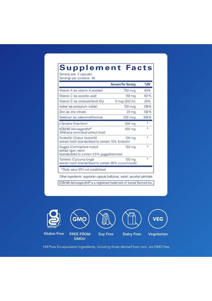 Thyroid Support Complex – Iyot ve Bitkisel Destekli Tiroid Kompleksi – 120 Kapsül fiyatları