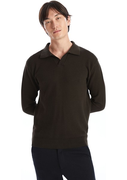 Yeni Sezon Bisiklet Yaka Erkek Triko Kazak