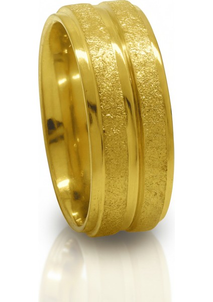 Altın Renk Modern Tasarım 316L Kalite Paslanmaz Kadın Çelik Yüzük Alyans - 21 Ölçü