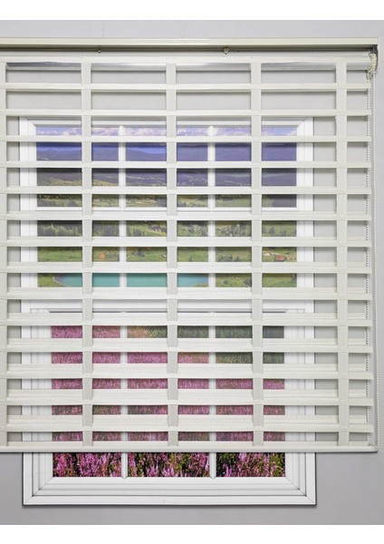 Picasso Shadow Silüet Kumaş Jaluzi Store Perde, Alüminyum Kasalı Yüksek Kaliteli - Krem 5464XSHADOW fiyatları