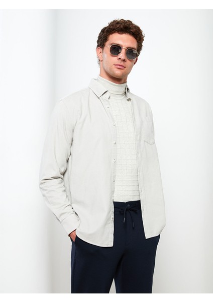 Yeni Sezon Regular Fit Uzun Kollu Kadife Erkek Gömlek fiyatları