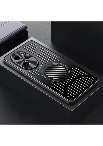 Honor 100 Pro Kılıfı, Manyetik Metal Isı Dağıtıcı Koruyucu Kılıf-Siyah (Yurt Dışından)
