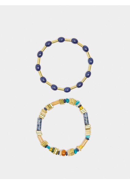 Taşlı Elastik Bileklik Seti modelleri