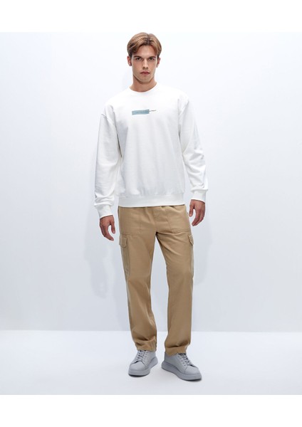 Yeni Sezon Bisiklet Yaka Baskılı Erkek Kalın Sweatshirt fiyatları