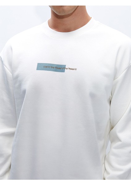 Yeni Sezon Bisiklet Yaka Baskılı Erkek Kalın Sweatshirt modelleri