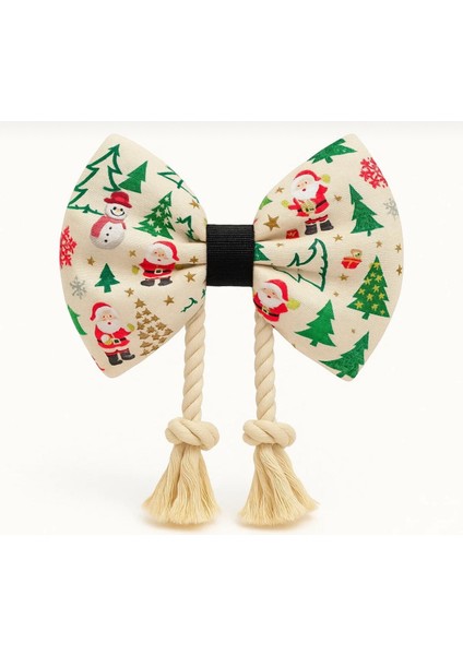 Yilbasi Temali Dev Papyon Ipli Köpek Oyuncagi - Yilbasi Hediyesi/papyon Hediyeli