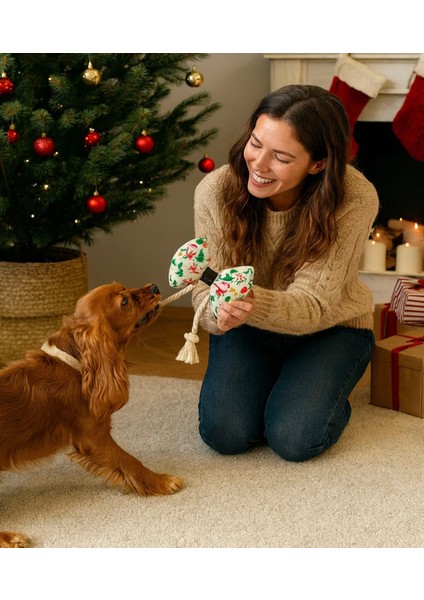 Yilbasi Temali Dev Papyon Ipli Köpek Oyuncagi - Yilbasi Hediyesi/papyon Hediyeli fiyatları