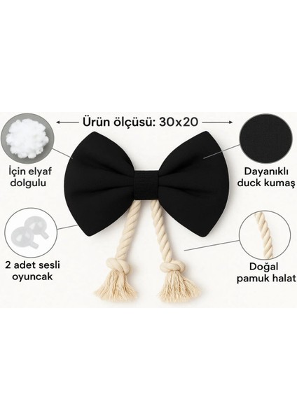 Yilbasi Temali Dev Papyon Ipli Köpek Oyuncagi - Yilbasi Hediyesi/papyon Hediyeli modelleri