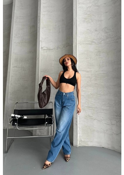 Lvsqvr Baggy Süper Taş Bıyık Yıkama Mavi Jeans Pantolon D2007 (Beden: 40) indirimleri