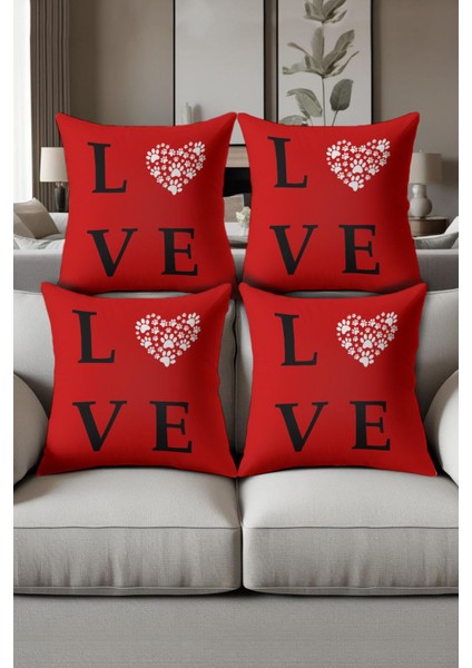 Dijital Baskılı Yumuşak Dokulu 4’lü Kırlent Kılıfı Takımı (43X43 Cm) KRL0090