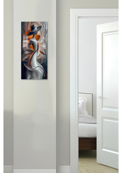 3D Görünümlü Temperli Cam Tablo – Soyut Kadın Silüeti ve Şapka Temalı Uv Baskı 30X60 cm - DCT142 fırsatları