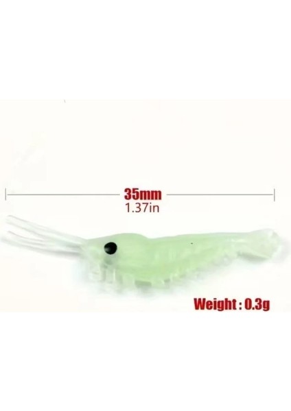 Silikon Balık Yemi Gerçek Görünümlü Yapay Karides Parlak Küçük Biyolojik Yapay Yem 10 Adet modelleri