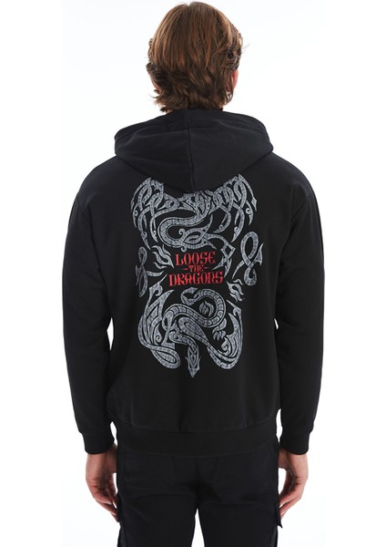 Yeni Sezon Uzun Kollu Baskılı Erkek Kalın Hoodie fırsatları