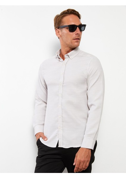 Yeni Sezon Slim Fit Uzun Kollu Poplin Erkek Gömlek