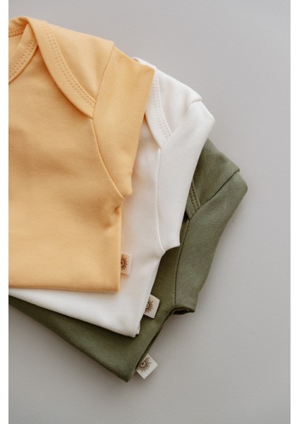 %100 Pamuk Bebek Body Zıbın (3'lü Set) - Sevimli Hayvan Nakışlı modelleri