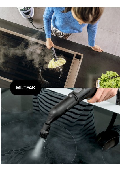 Kärcher Sc 5 Easyfix Iron Full Pack Temizlik Sınıfının En Güçlü Buharlı Temizleyicisi-Sertleşmiş Kurumuş Kirleri, Buhar Gücüyle Kolayca Söker indirimleri