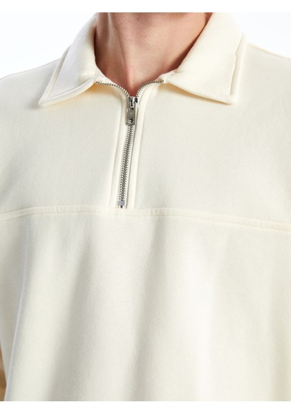 Yeni Sezon Standart Kalıp Dik Yaka Erkek Kalın Sweatshirt modelleri