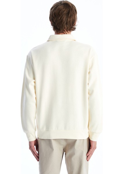 Yeni Sezon Standart Kalıp Dik Yaka Erkek Kalın Sweatshirt fırsatları