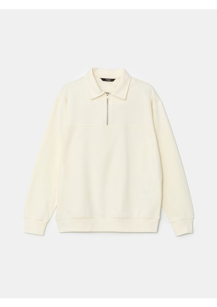 Yeni Sezon Standart Kalıp Dik Yaka Erkek Kalın Sweatshirt indirimleri