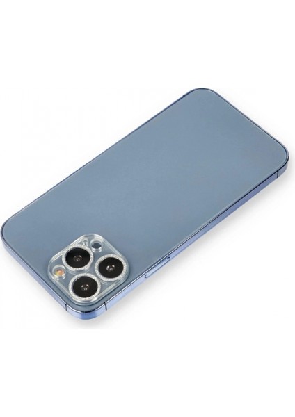 iPhone 12 Pro Max Shine Kamera Lens Koruma Cam - Gümüş