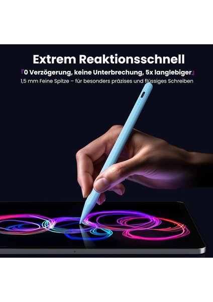 Ipad A16 Air 6/7/8/9/10/11/12. Nesil Avuç Içi Red Palm Rejection Tablet Kalemi Stylus Yazı Çizim Pen