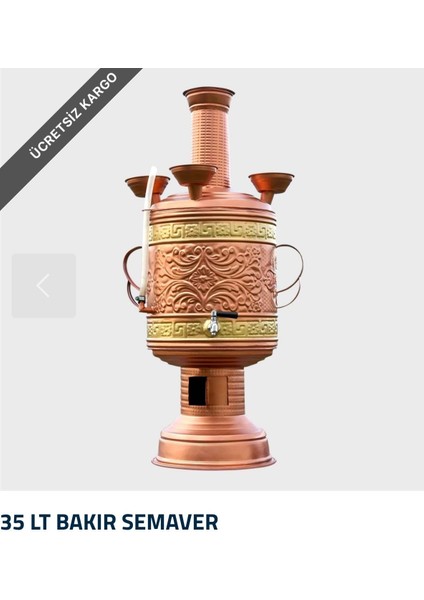 25 Lt Orjinal Bakır Semaver fiyatları