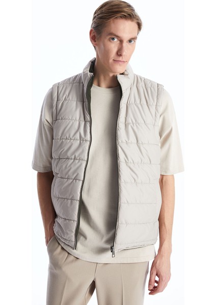 Yeni Sezon Standart Kalıp Dik Yaka Erkek Şişme Yelek