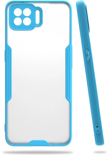 Oppo A73 Kılıf Platin Silikon - Mavi