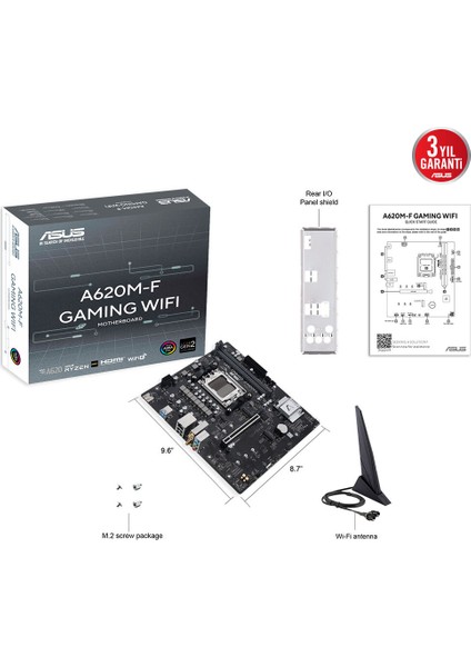 Asus Prıme A620M-F Gamıng Wıfı 2xddr5 HDMI 1xm2 Am5 Anakart indirimleri