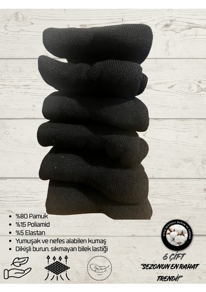 Blgnsock Siyah Kalın Havlu Çorap Kışlıkçorap fiyatları