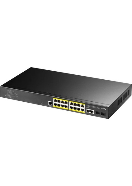 Cudy GS2018PS2-200W 16 Port 10/100/1000 16 Port Poe+ 2 Port Uplınk +2 Sfp Yonetılebılır Rack Mount Swıtch fiyatları