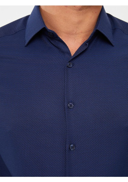 Yeni Sezon Slim Fit Uzun Kollu Armürlü Erkek Gömlek fırsatları