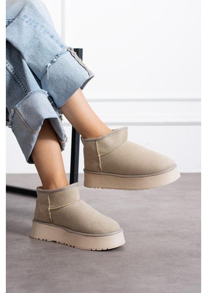 Kalın Yüksek Tabanlı Içi Kürklü Suya Dayanıklı Spor Kısa Kadın Bot Platform Taban modelleri